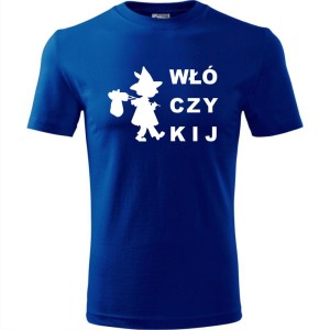 Niebieski Męska koszulka Turystyczna - Włóczykij.