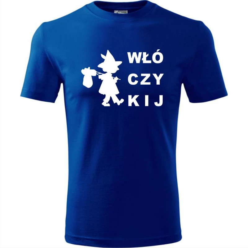 Niebieski Męska koszulka Turystyczna - Włóczykij.