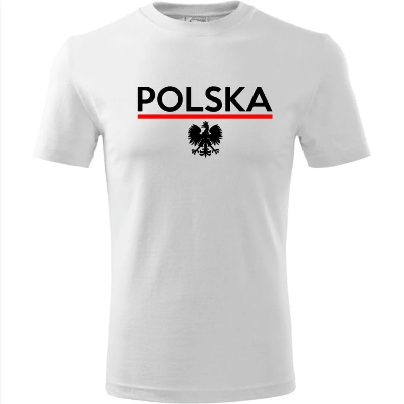 biała Męska koszulka - Polska 01.