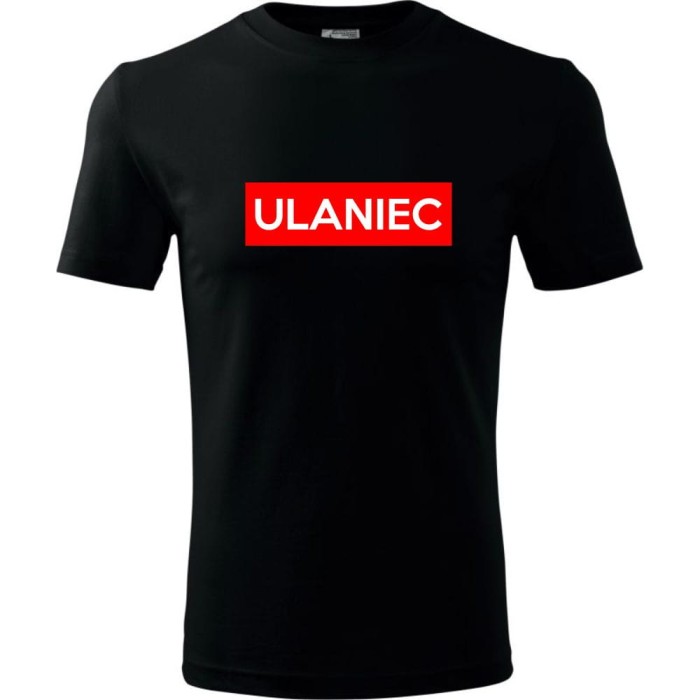 czarna męska koszulka - ulaniec.