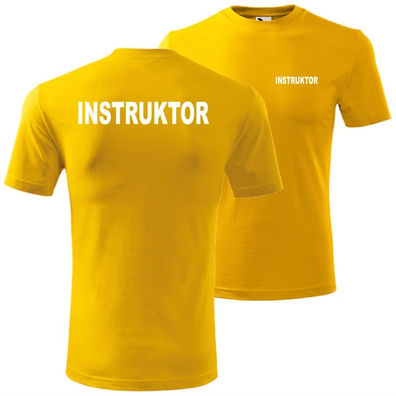 żółta męska koszulka - instruktor.