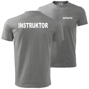 szara męska koszulka - instruktor.