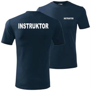 ciemno-granatowa męska koszulka - instruktor.