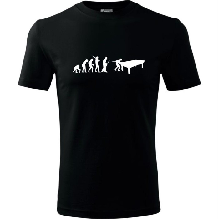 Czarna Męska koszulka - Bilard 01, snooker - t-shirt ewolucja prezent