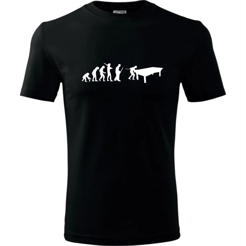 Czarna Męska koszulka - Bilard 01, snooker - t-shirt ewolucja prezent