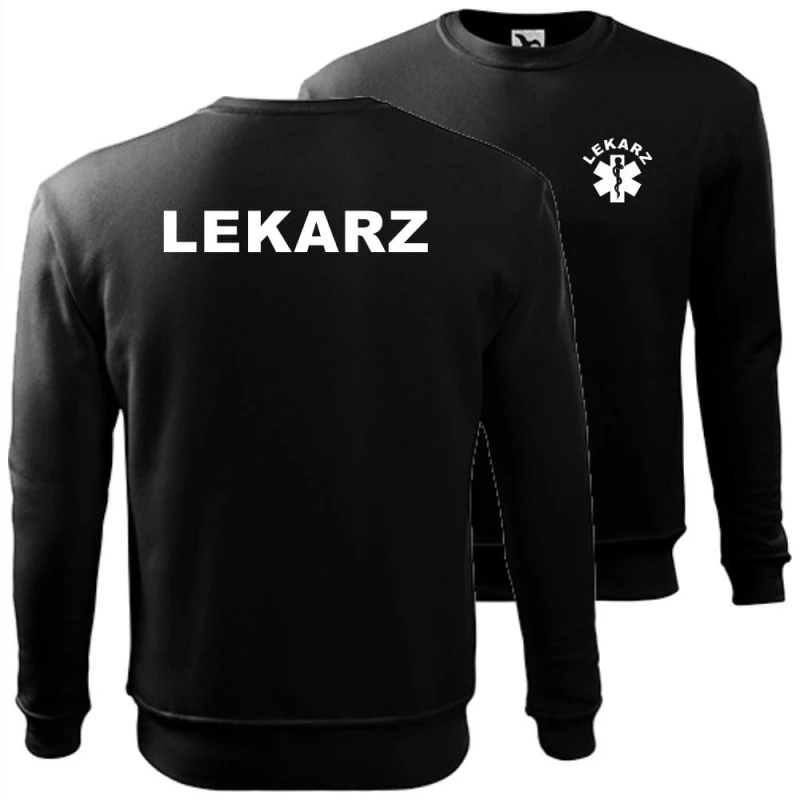 Czarna męska bluza klasyczna - lekarz