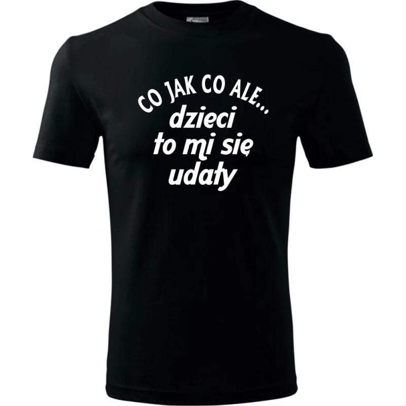 czarna męska koszulka - co jak co ale dzieci to mi się udały.