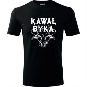 czarna męska koszulka - kawał byka.