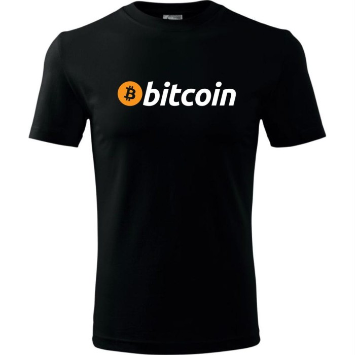 czarna męska koszulka - bitcoin.