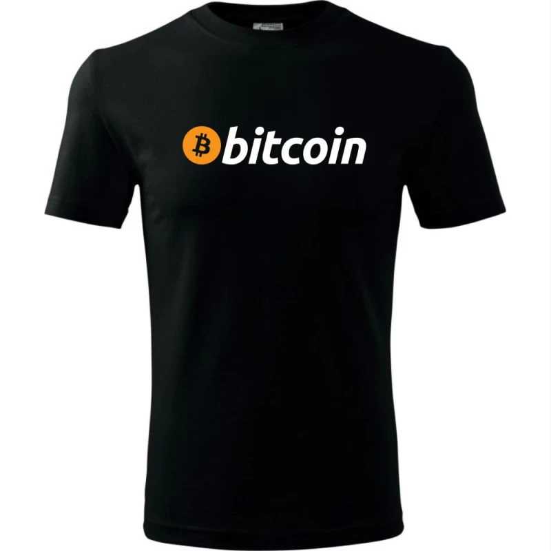 czarna męska koszulka - bitcoin.