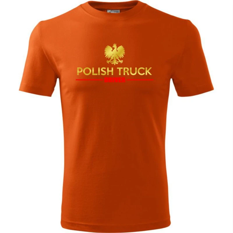 Pomarańczowa Męska koszulka - polish truck driver.