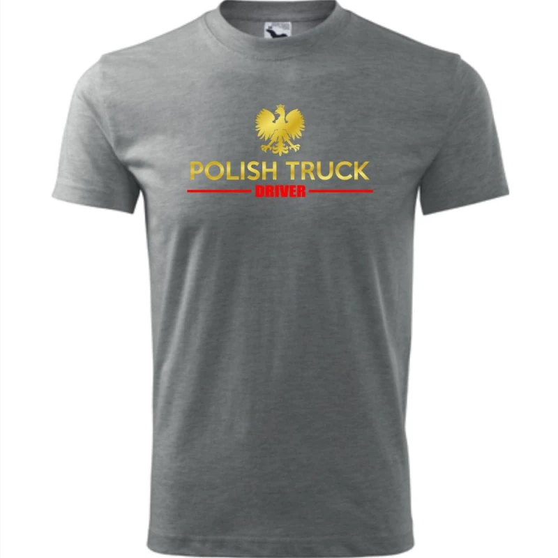 Szara Męska koszulka - polish truck driver.