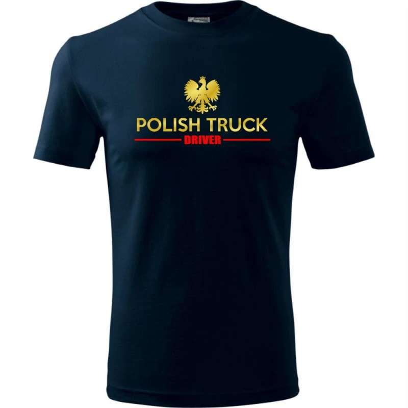 Granatowa Męska koszulka - polish truck driver.