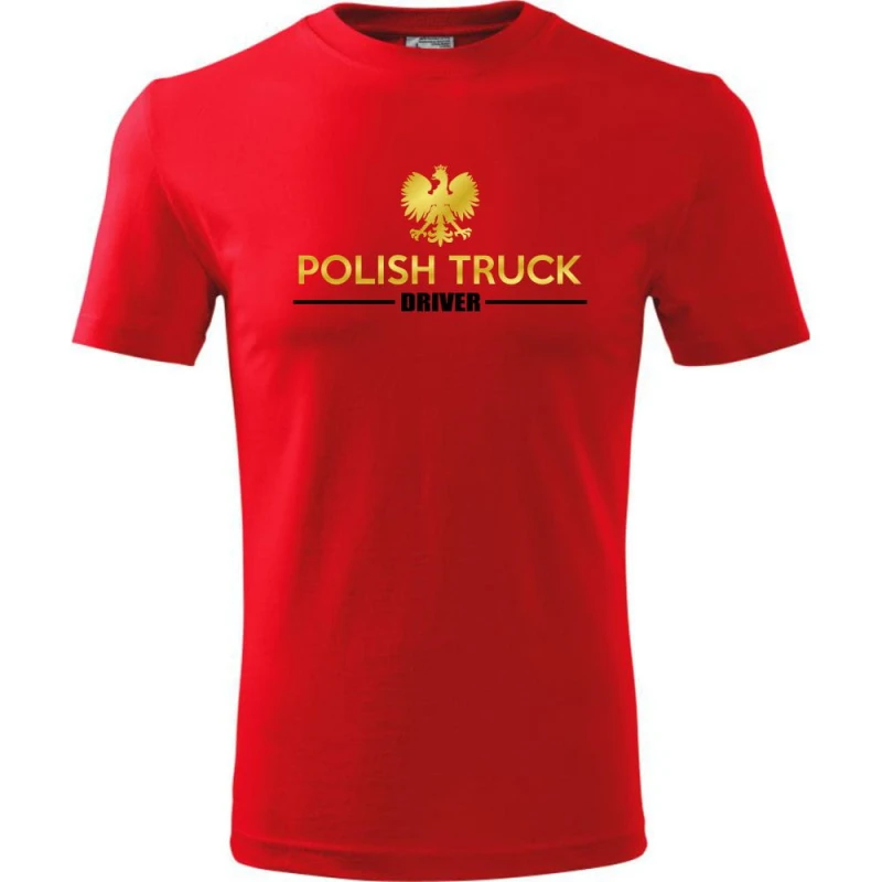 Czerwona Męska koszulka - polish truck driver.