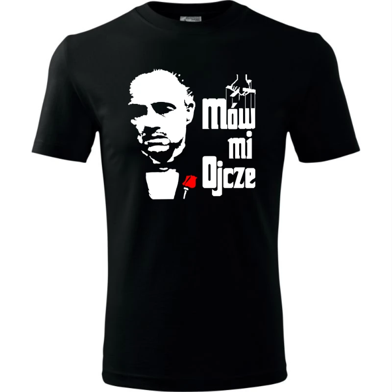 Czarna męska koszulka - mów mi ojcze super t-shirt na dzień taty (ojca) na prezent, urodziny Ojciec Chrzestny