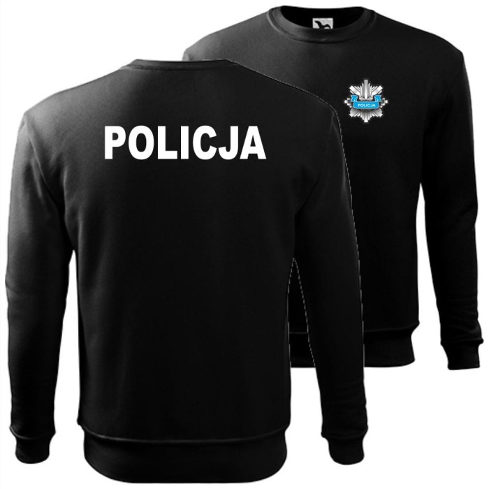 męska bluza klasyczna - logo policja 01