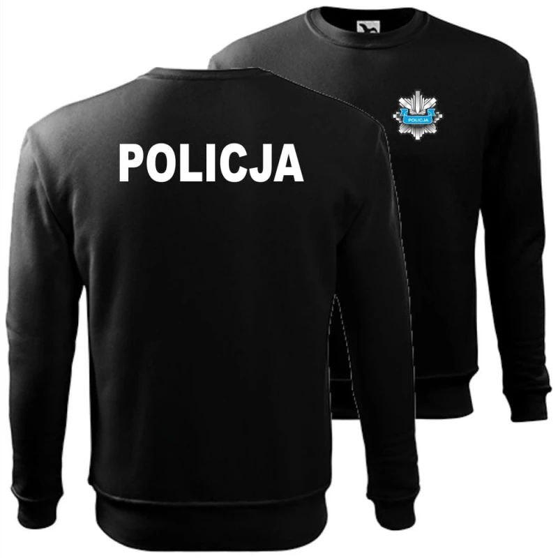 męska bluza klasyczna - logo policja 01