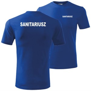 niebieska męska koszulka - sanitariusz.