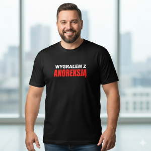 Męska koszulka - Wygrałem z anoreksją