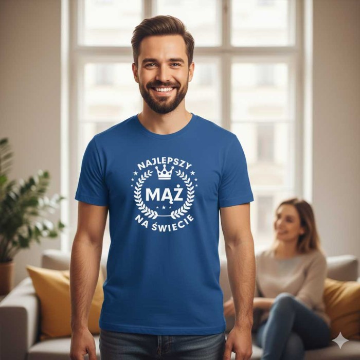 Męska koszulka - Najlepszy mąż na świecie 05. Prezent dla męża na każdą okazję od S-4XL.jpg