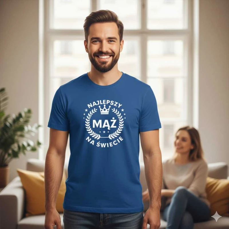 Męska koszulka - Najlepszy mąż na świecie 05. Prezent dla męża na każdą okazję od S-4XL.jpg