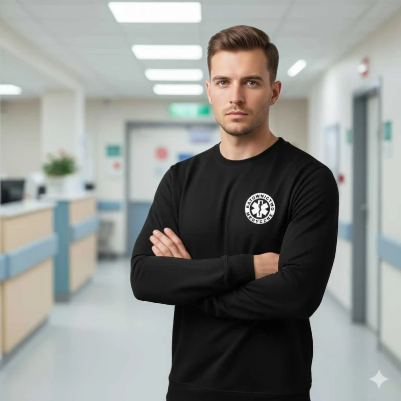 męska bluza klasyczna - ratownictwo medyczne. Dostępne wszystkie rozmiary S, M, L, XL, XXL, XXXL. Zapraszamy do zakupu.