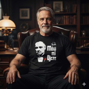 męska koszulka - mów mi ojcze super t-shirt na dzień taty (ojca) na prezent, urodziny Ojciec Chrzestny.