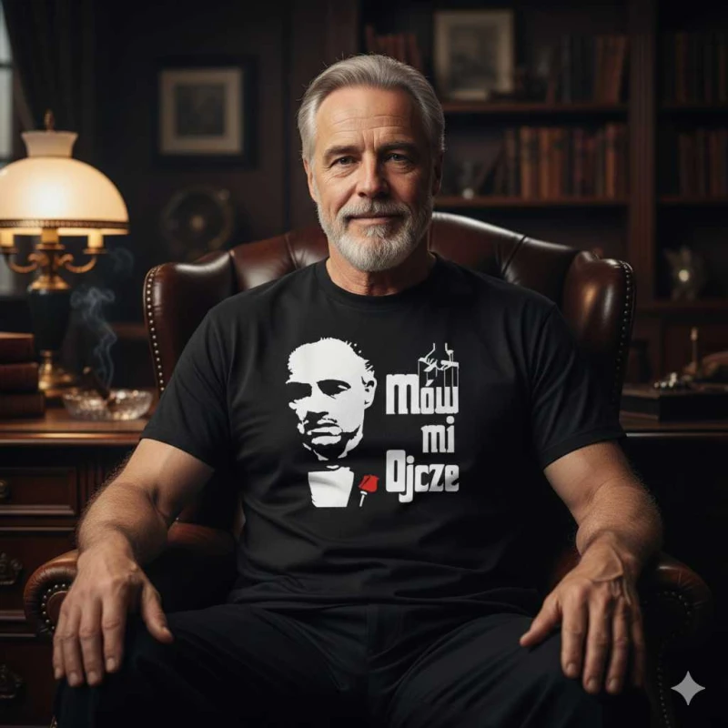 męska koszulka - mów mi ojcze super t-shirt na dzień taty (ojca) na prezent, urodziny Ojciec Chrzestny.