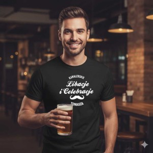 Męska koszulka - Libacje celebracje + dowolne imię, wieczór kawalerski prezent.jpg