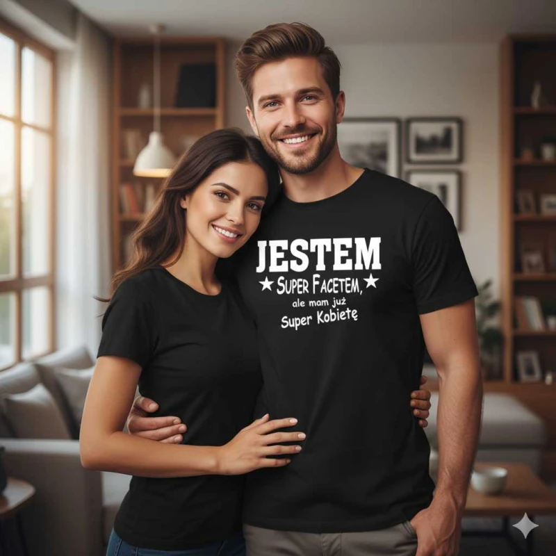 Męska koszulka - Jestem super facetem. Dostępne wszystkie rozmiary S, M, L, XL, XXL, XXXL, XXXXL. Zapraszamy do zakupu.