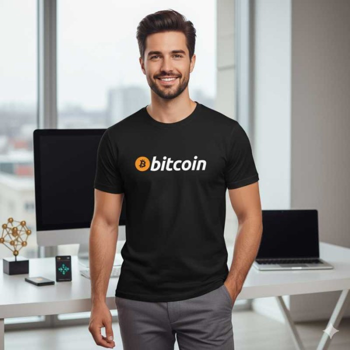 męska koszulka - bitcoin.