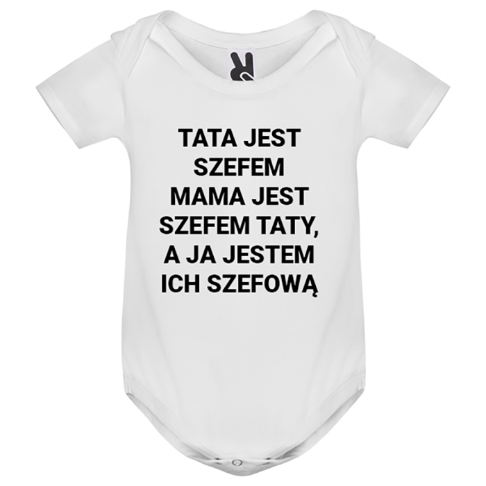 Dziecięce body z krótkim rękawem - jestem ich szefową.png