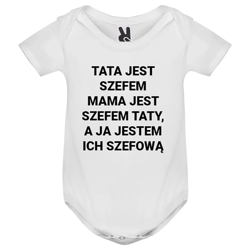 Dziecięce body z krótkim rękawem - jestem ich szefową.png