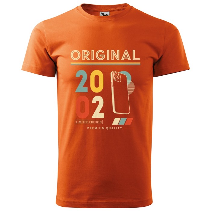 Original 2002 Limited Edition - Koszulka Męska - Na Urodziny - Pomarańczowy