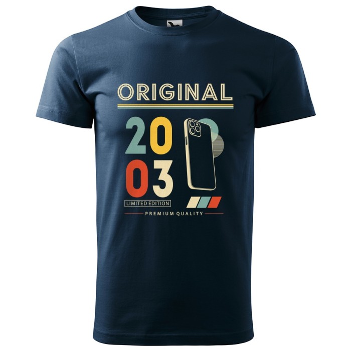 Original 2003 Limited Edition - Koszulka Męska - Na Urodziny - Granatowy