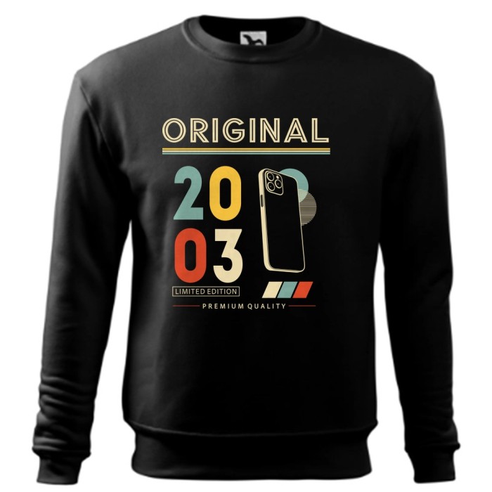 Original 2003 Limited Edition - Bluza Męska - Na Urodziny - Czarny