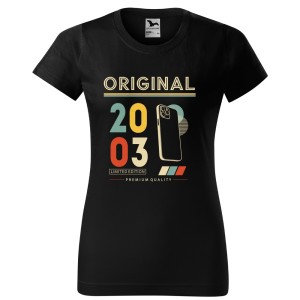Original 2003 Limited Edition - Koszulka Damska - Na Urodziny - Czarny