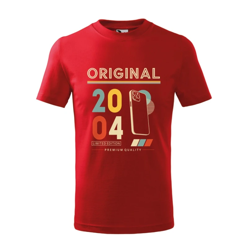 Original 2004 Limited Edition - Koszulka Dziecięca - Na Urodziny - Czerwony