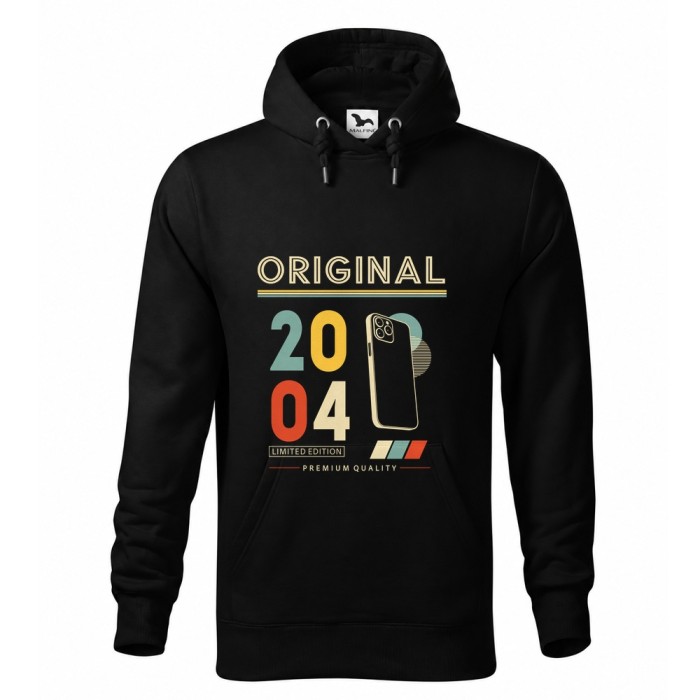 Original 2004 - Bluza Męska z Kapturem - Na Urodziny - Czarny