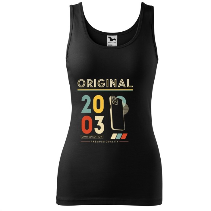 Original 2003 Limited Edition - Tank Top Damski - Na Urodziny - Czarny
