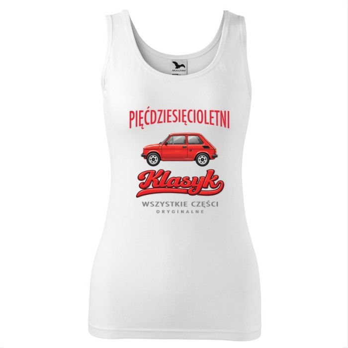 Pięćdziesięcioletni Klasyk - Tank Top Damski - Na 50 Urodziny - Biały