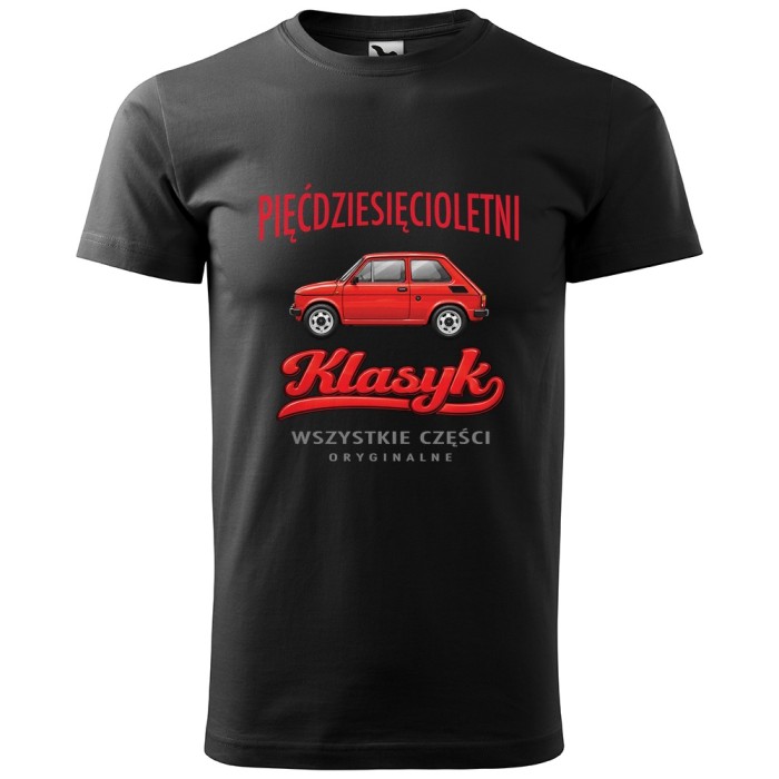 Pięćdziesięcioletni Klasyk - Koszulka Męska - Na 50 Urodziny - Czarny