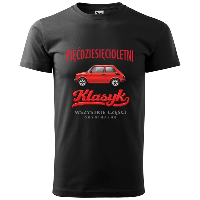 Pięćdziesięcioletni Klasyk - Koszulka Męska - Na 50 Urodziny - Czarny