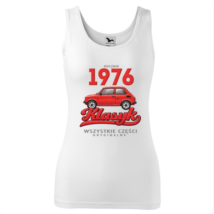 Klasyk Rocznik 1976 - Tank Top Damski - Prezent na Urodziny - Biały