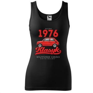 Klasyk Rocznik 1976 - Tank Top Damski - Prezent na Urodziny - Czarny