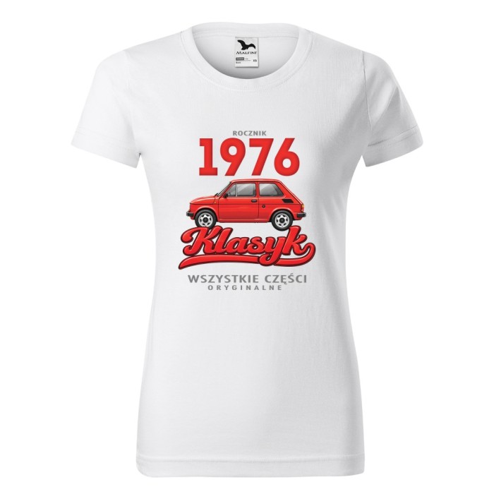Rocznik 1976 Klasyk - Koszulka Damska - Na Urodziny - Biały