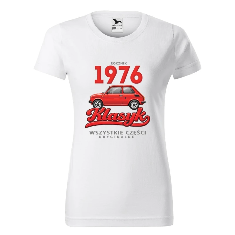 Rocznik 1976 Klasyk - Koszulka Damska - Na Urodziny - Biały