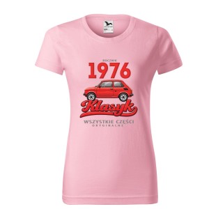 Rocznik 1976 Klasyk - Koszulka Damska - Na Urodziny - Różowy