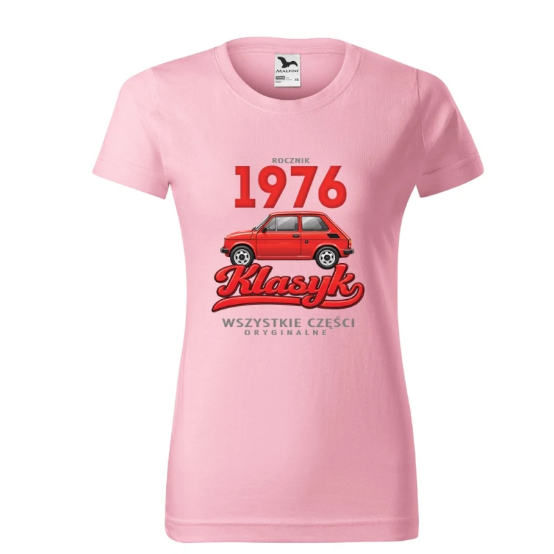 Rocznik 1976 Klasyk - Koszulka Damska - Na Urodziny - Różowy