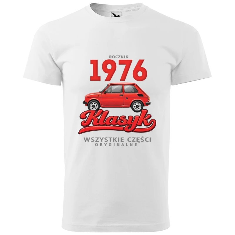 Rocznik 1976 Klasyk - Koszulka Męska - Na 50 Urodziny - Biały
